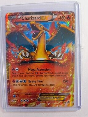 Pokemon Charizard EX Holo Card - Orange, Red, Blue